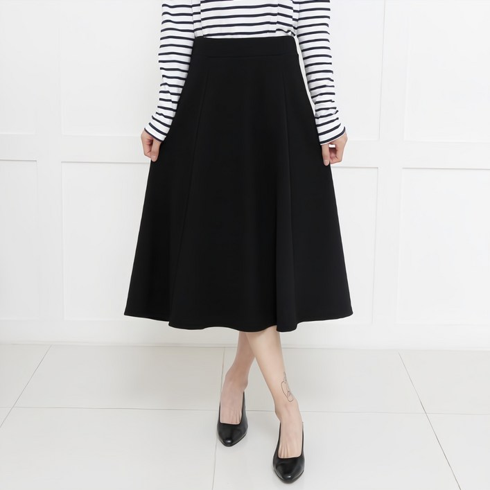 세이스타일 글로리 절개 미디 A라인 스커트