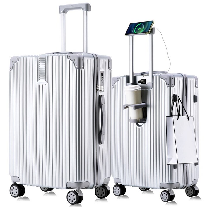 3년AS 초경량 기내용 캐리어 20인치 24인치 28인치 360도 조용한 바퀴 USB충전 다기능 대용량 여행용가방