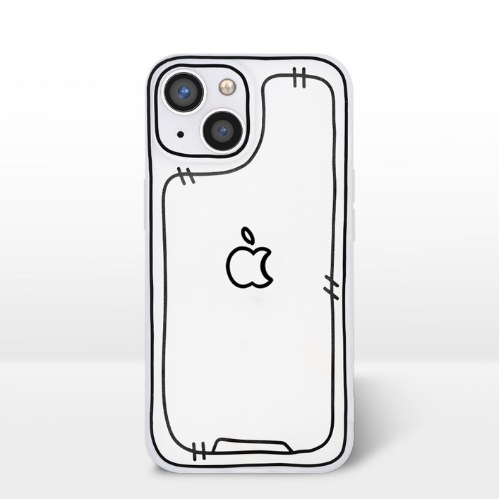 JXH 스케치 심플 무광 반투명 풀커버 스마트폰 케이스