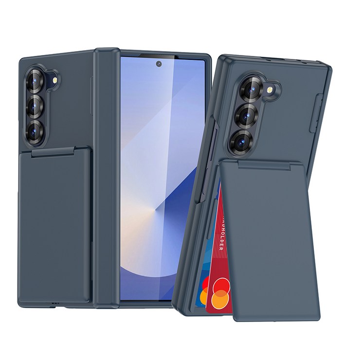 테크비 갤럭시 Z 폴드 5 6 7 오토 힌지 가드 카드 수납형 케이스