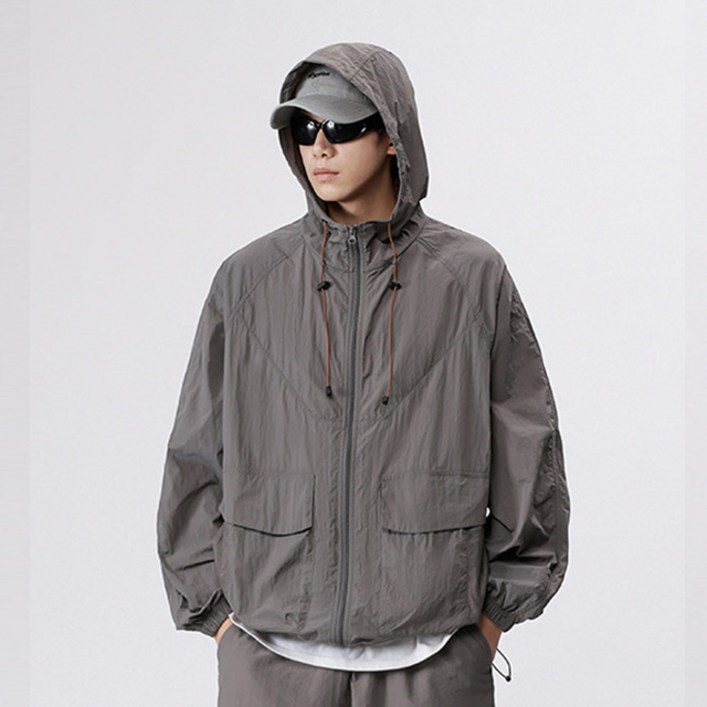 UPF50 자외선차단 자켓 여름 바람막이 후드 집업 점퍼 방수 카고 반바지 상하의 세트