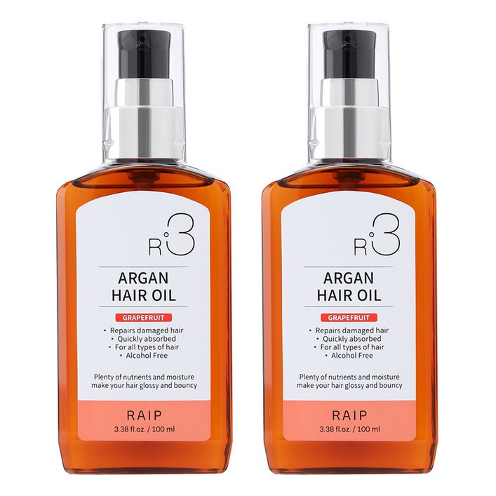 라입 R3 아르간헤어오일 자몽 헤어에센스, 100ml, 2개