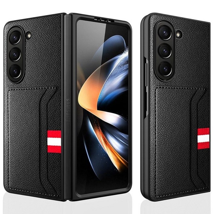 갤럭시Z폴드5 카드 수납 강화유리 일체형 케이스