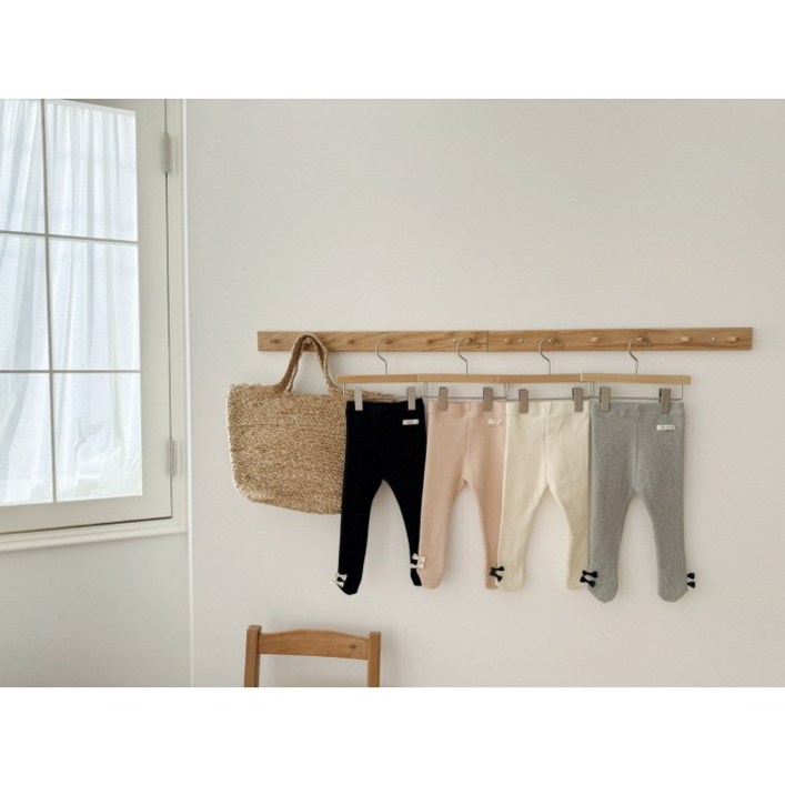 [25겨울 브렌드 유아복]  겨울철 영유아 국내 생산 따뜻한 쫀쫀한 리본 유발 레깅스 쫄쫄이 타이즈 / 4color