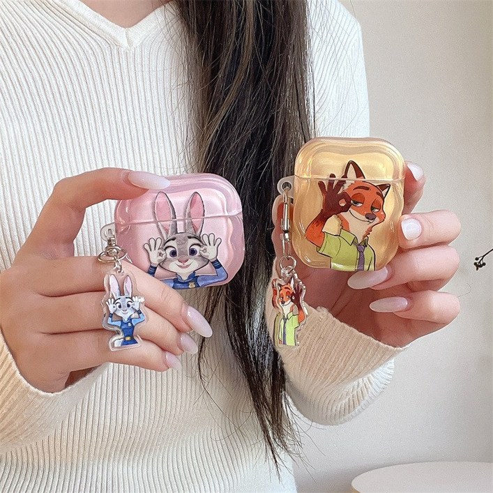 주토피아 에어팟 4세대 케이스 키링 세트