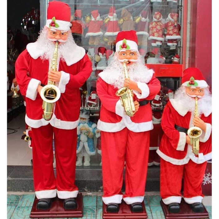 춤추는 산타 할아버지 인형 대형 장식품 입구 성탄절