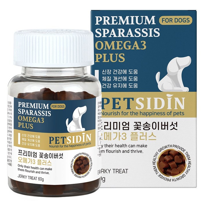 펫시딘 강아지 꽃송이버섯 오메가3 신장 건강 영양제, 꽃송이 버섯, 1개, 신장 건강
