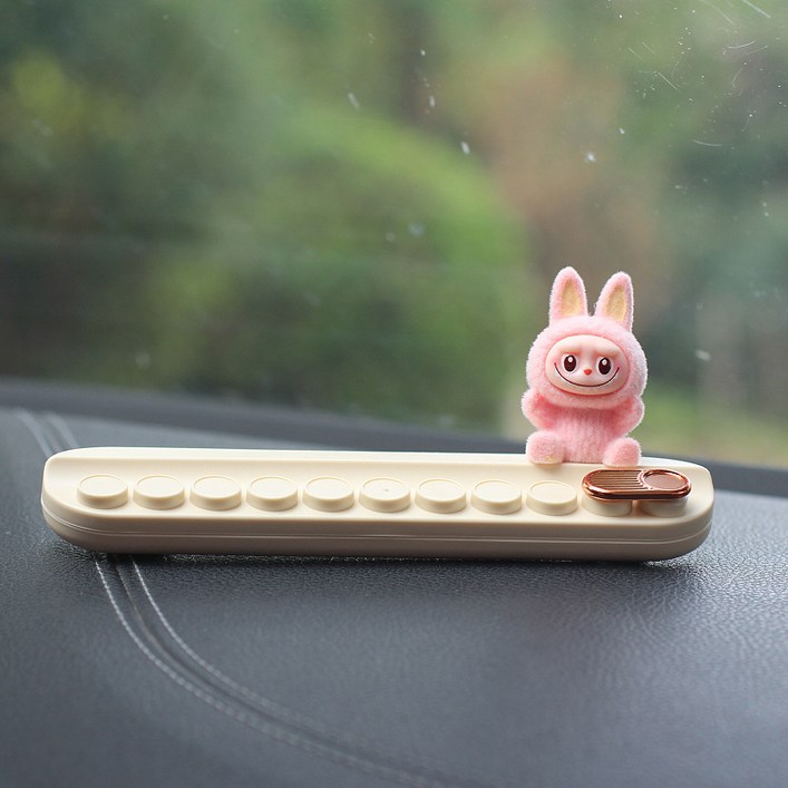 넘버링카 자동차 전화번호판 주차번호판 캐릭터 토끼 라부부 번호판 차량 주차안내판, 1개, 핑크 라부부