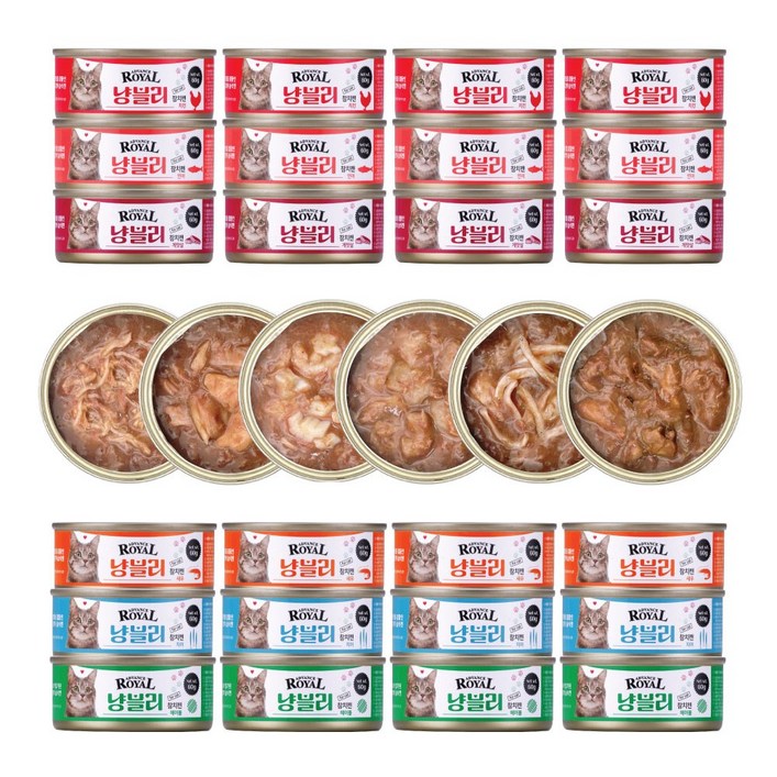 어드밴스 로얄 냥블리 캔 60g 7종 고양이 통조림 간식, 60g, 96개 어드밴스 로얄 냥블리 캔 60g 7종 고양이 통조림 간식, 60g, 96개