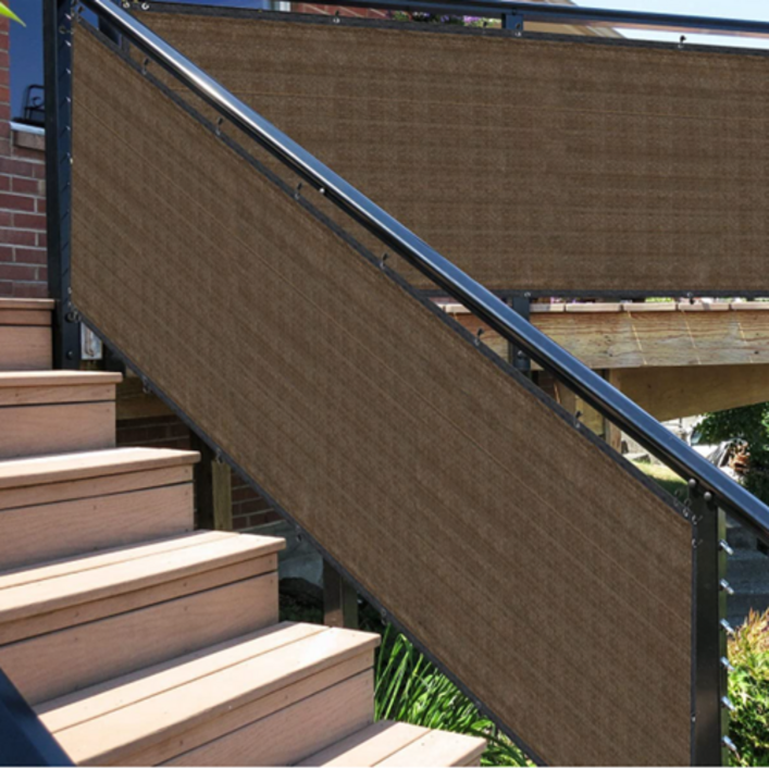 테라스가림막 사생활보호 마당 옥상 휀스 가리개 테라스 발코니 난간가림막, 커피브라운