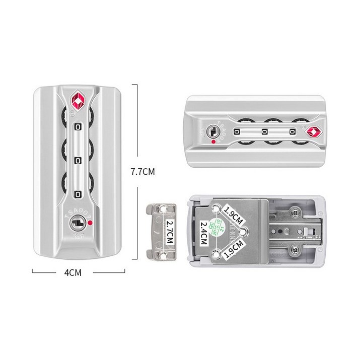 TSA 잠금장치 캐리어 자물쇠 TSA락 교체 수리 부품 여행가방 수선
