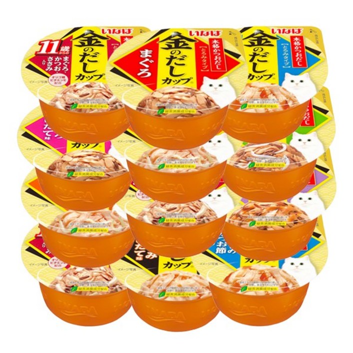 이나바 금빛육수 컵캔, 닭가슴살참치가다랑어 IMC133, 70g, 24개