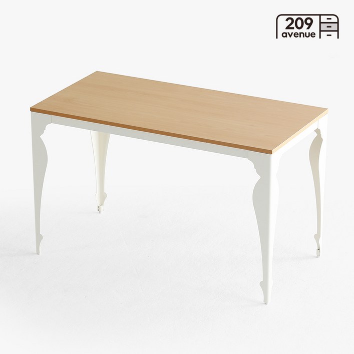 209애비뉴 뉴베르디 4인용 식탁 조립식 테이블 1400×600, 비치상판아이보리프레임