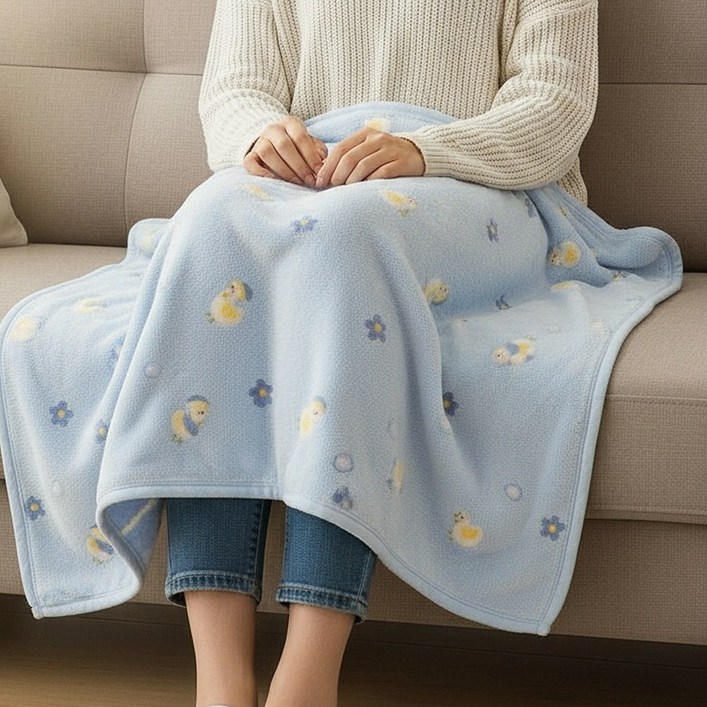 시즈니즈 휴대용 극세사 무릎 담요