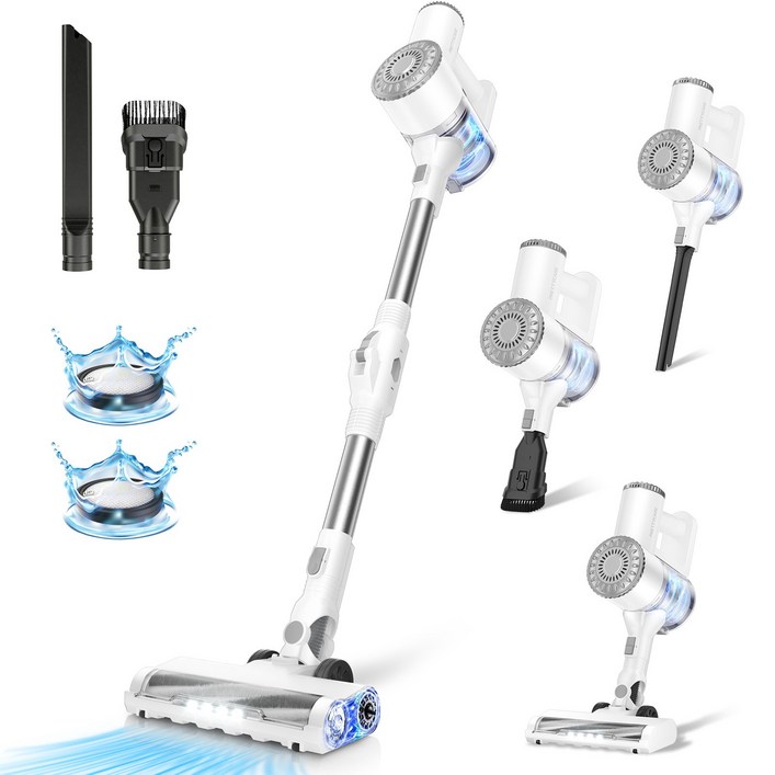 2025년형프리티케어 무선 청소기 핸디 청소기 W400 하얀색, White