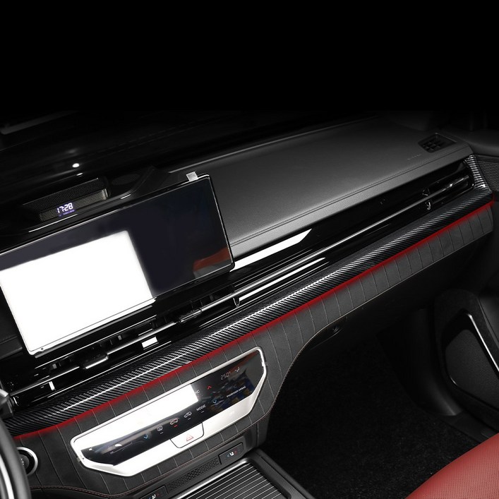 카스타 호환 렉스턴 스포츠 칸 쿨맨 카본 몰딩 대쉬보드 프레임 우드 커버 튜닝 용품, 유광카본2P, 기타