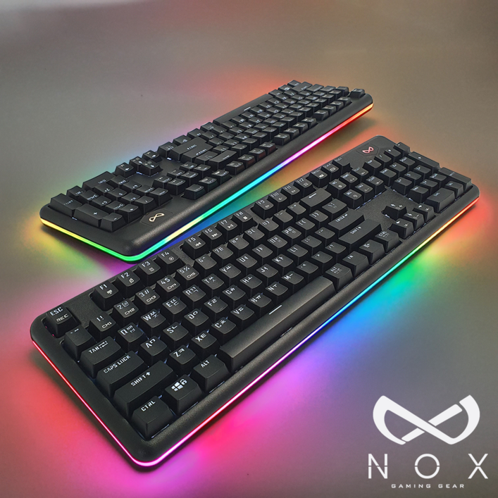 녹스 게이밍 키보드 기계식 청축 방수 RGB LED 유선 키보드, 블랙, 녹스 VALKAN, 일반형 녹스 게이밍 키보드 기계식 청축 방수 RGB LED 유선 키보드, 블랙, 녹스 VALKAN, 일반형