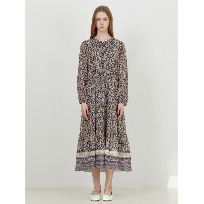 매장정품 THURSDAY ISLAND 써스데이 아일랜드 보더 믹스 라운드 넥 원피스 T252MOP138W 1102875