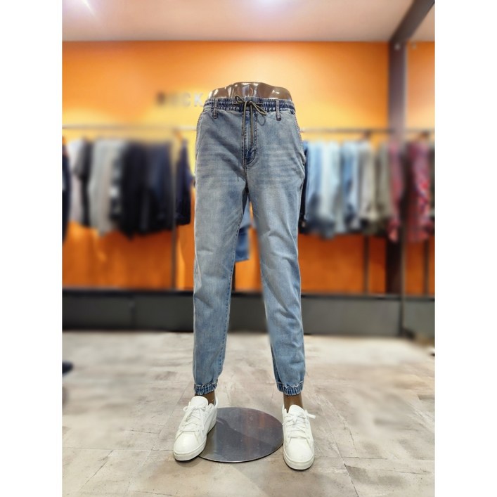 동아쇼핑  버커루 원단굿마지막초특가남성 이밴드 조거팬츠 미들톤 데님팬츠B222DP245P