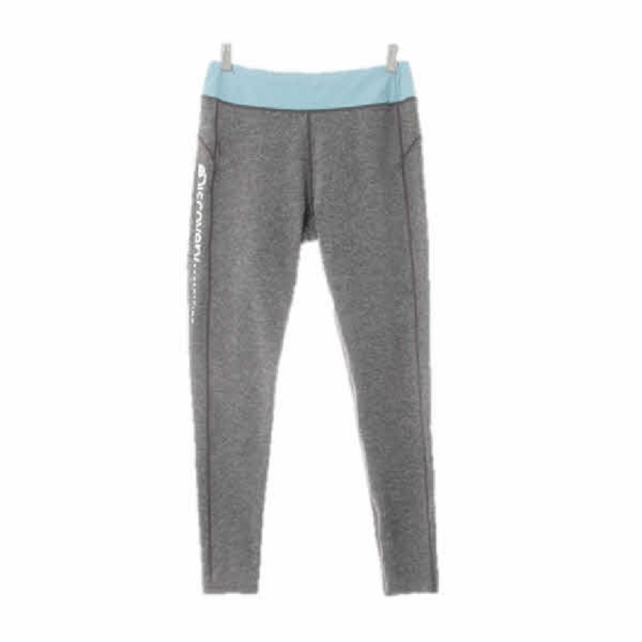 2735 DlSCOVERY 멜란지그레이민트 프린팅 텍스트오버로크투톤레깅스 [L]