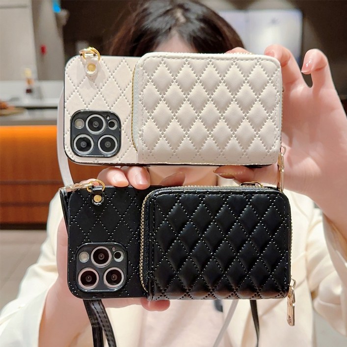 깔끔한 디자인 대용량 카드 수납 지갑 목걸이 스트랩 폰케이스갤럭시 S24 S23 플러스 울트라 아이폰 15 14 13 12 11 X XS XR 8 프로 맥스 PRO MAX