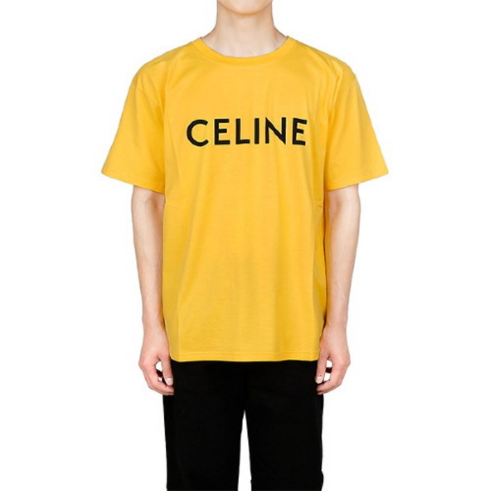 셀린느 22SS 옐로우 로고 티셔츠 2X681671Q 11MD
