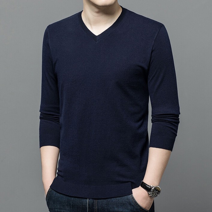 치킨 하트 넥 남성 스웨터 가을 겨울 트렌드 캐주얼 베이스 니트 스웨터 본명년 빨간색 스웨터 남성용