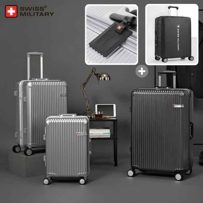 스위스밀리터리 여행용 튼튼한 알루미늄 캐리어 기내용 20인치 24인치 28인치 대형 스톨즈