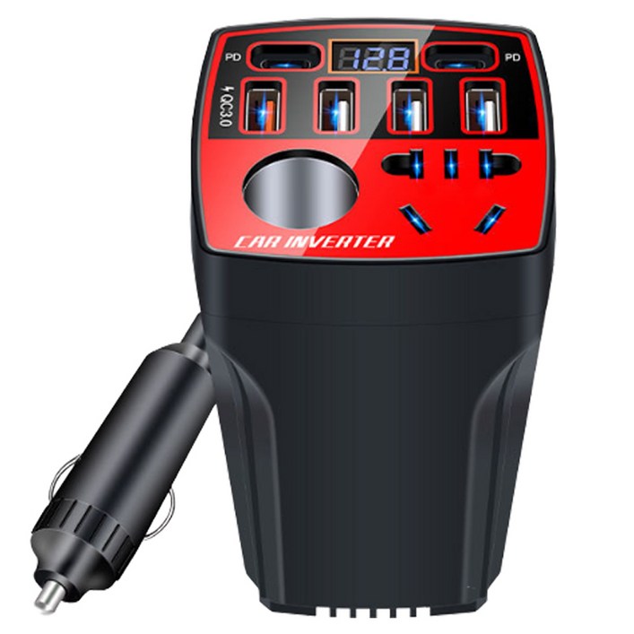 체리스팟 IN007 200W 차량용 인버터 고속 충전 시가잭 멀티 충전 12V 24V 차량 충전기