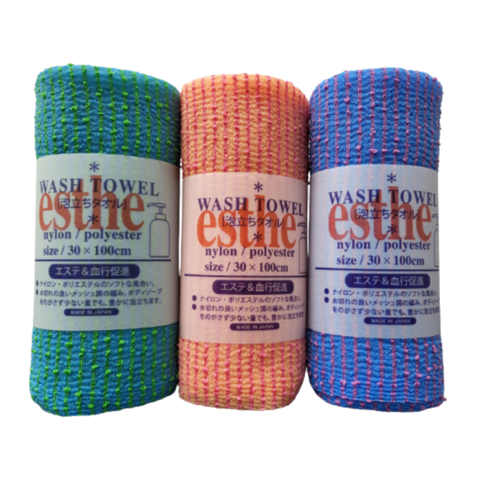 일제 일본 WBT-003 에스더 소프트 부드러운 타입 샤워타올 (3개)샤워타월 목욕 거품