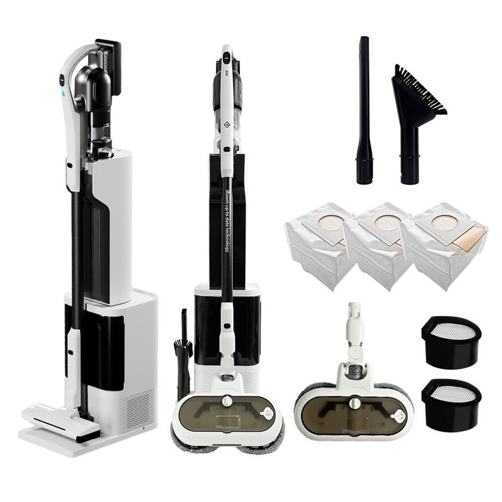 최신형 차이슨 AI 자동 충전 먼지 비움 올인원 스마트 타워 무선청소기