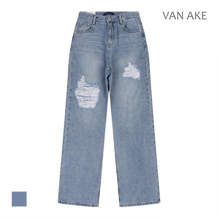 [반에이크] 데미지 워싱 데님팬츠_VB35DLQ404W
