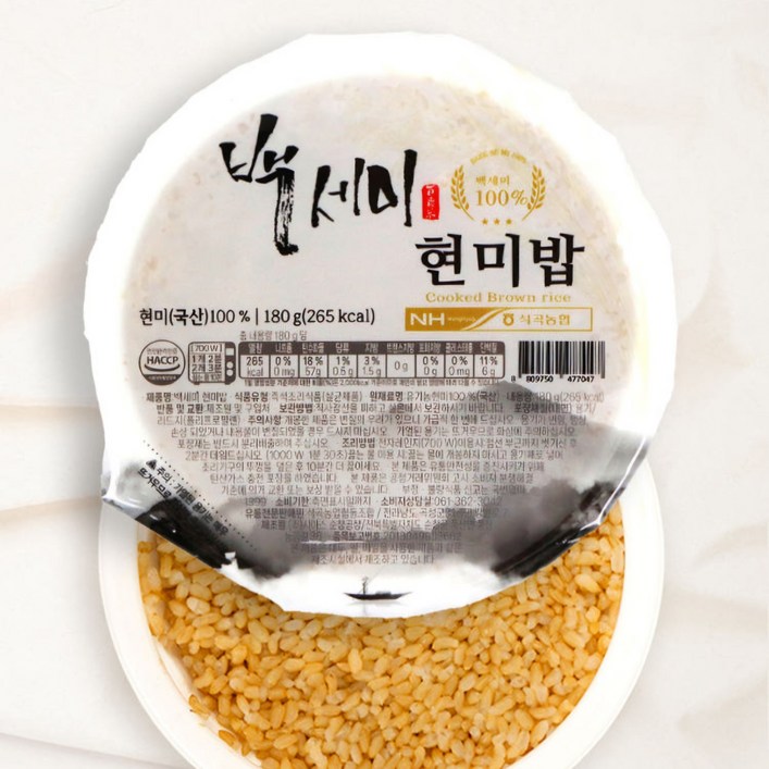 석곡농협 백세미 유기농 오분도 현미 즉석밥 180g