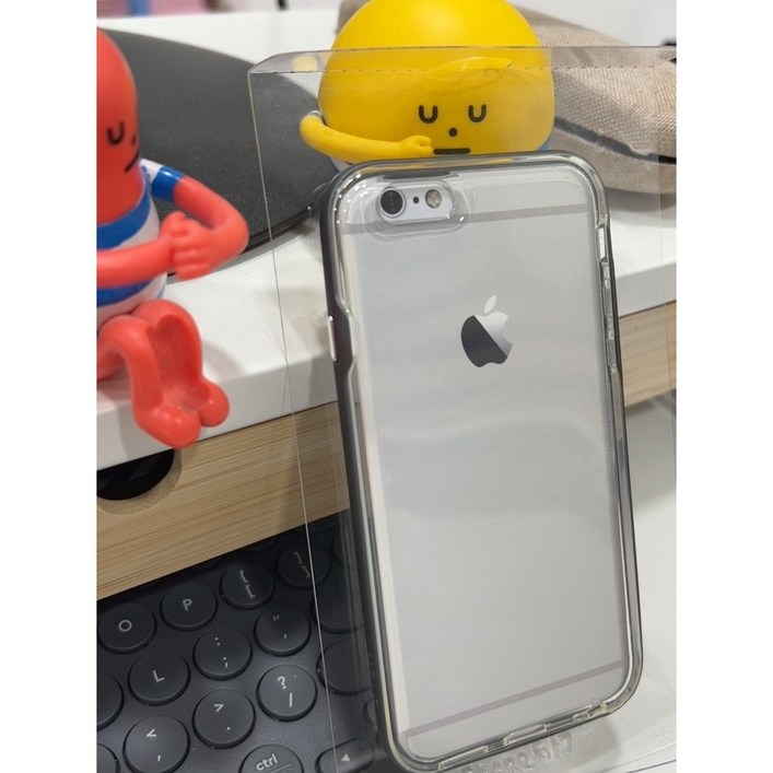 킹아이폰 아이폰6/6S 아이페이스 정품 강화유리투명케이스 1+1 - 블랙