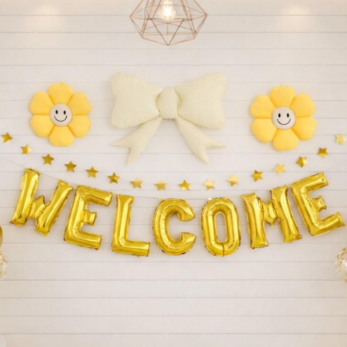 WELCOME 웰컴 풍선세트 베이비샤워 집들이 입학 축하 파티 이벤트