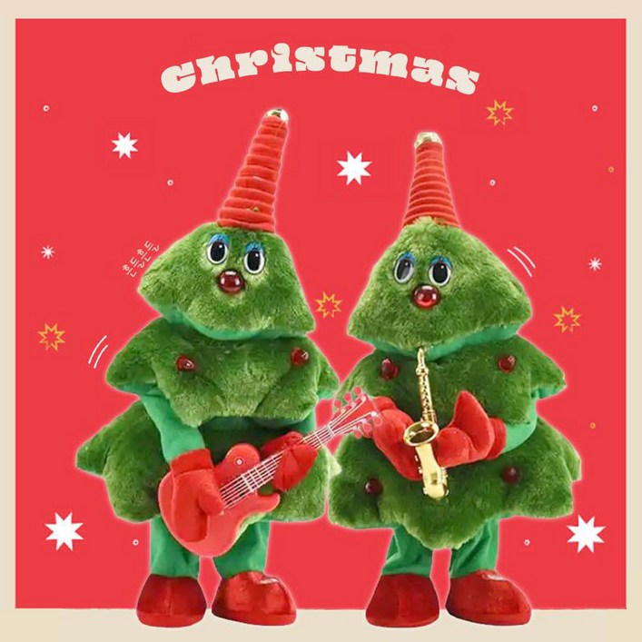 크리스마스 춤추는 인형 캐롤 움직이는 산타 댄싱트리 눈사람 루돌프