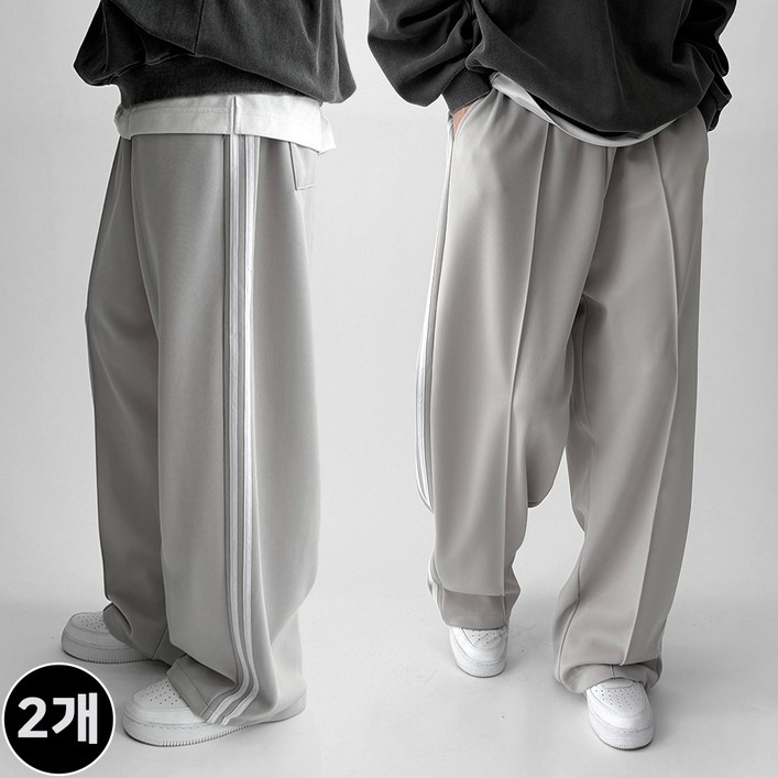 빠델 11투트랙 핀탁 와이드 스트링 트레이닝 팬츠