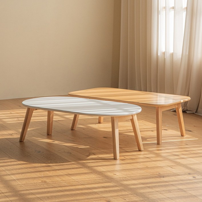 레트로하우스 비아 원목 접이식 거실테이블