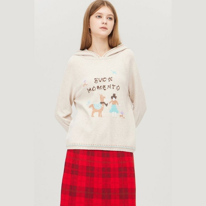 베네통 나그랑 후드 니트 BAKP59561 [백화점 매장판]