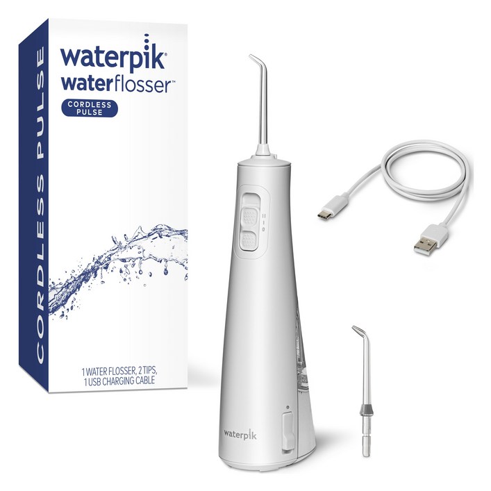 워터픽 워터 플로서 코드리스 펄스, White, WF-20CD010