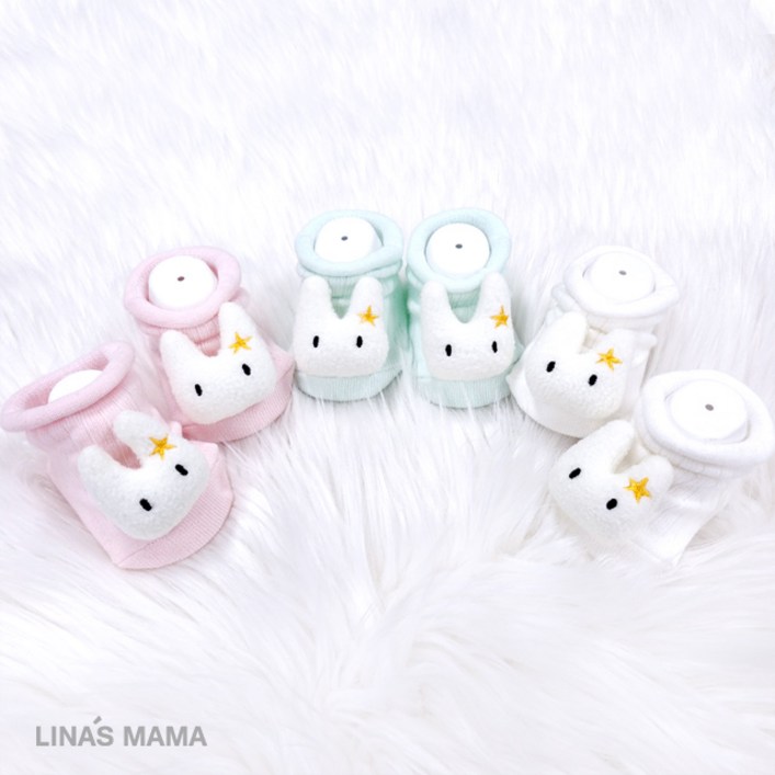 리나스마마 [출산선물] 깡총토끼띠 오가닉 아기양말 3종 세트
