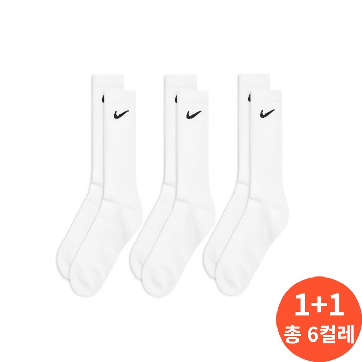 일이오 11 나이키 에브리데이 쿠션 장목양말 2팩 6세트 SX7664100, 2세트