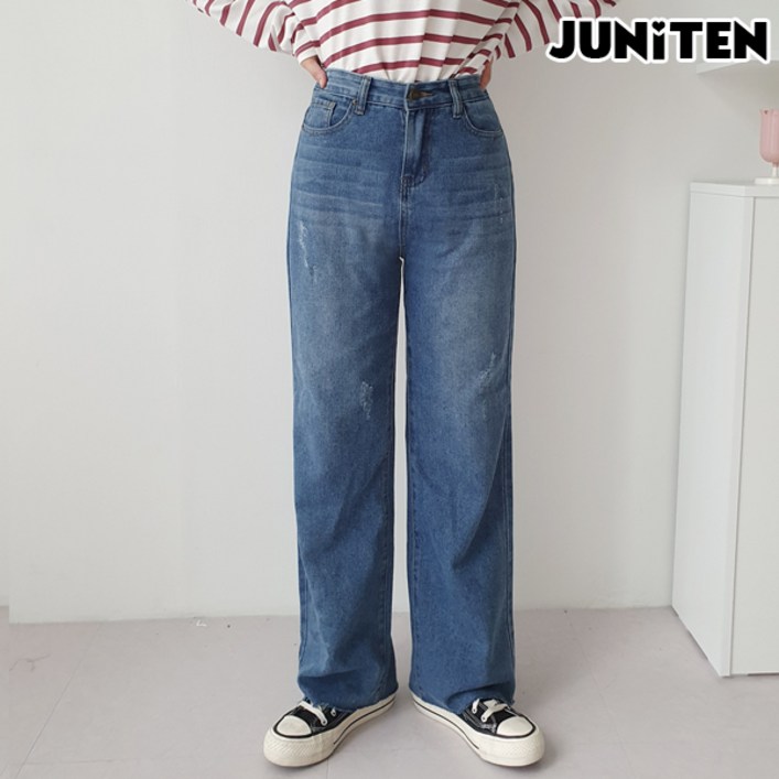 크랙롱청바지