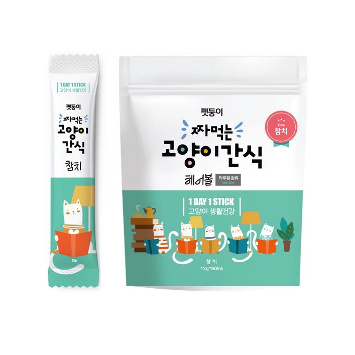 펫둥이 짜먹는 고양이 간식 720g, 60개입, 참치