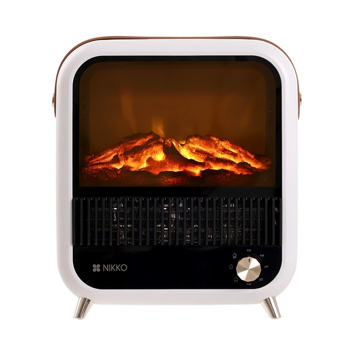26년형 NEW 니코 PTC 소형 전기 난로 불멍 히터 캠핑 온풍기