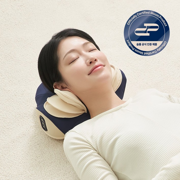 [슬룸 정품] 슬룸 목편한케어 플라잉 3D 레이어드 온열 에어백 목마사지기