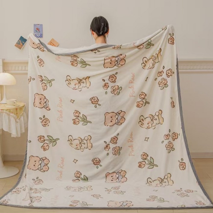 YYT 포근나래 러블리 담요 카피바라 담요, 사계절 담요, 얇은 점심 담요