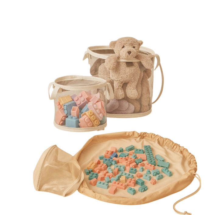 코오낸내 레고 정리함 장난감 정리함 수납함 블럭 듀플로 투명 TPU 놀이매트