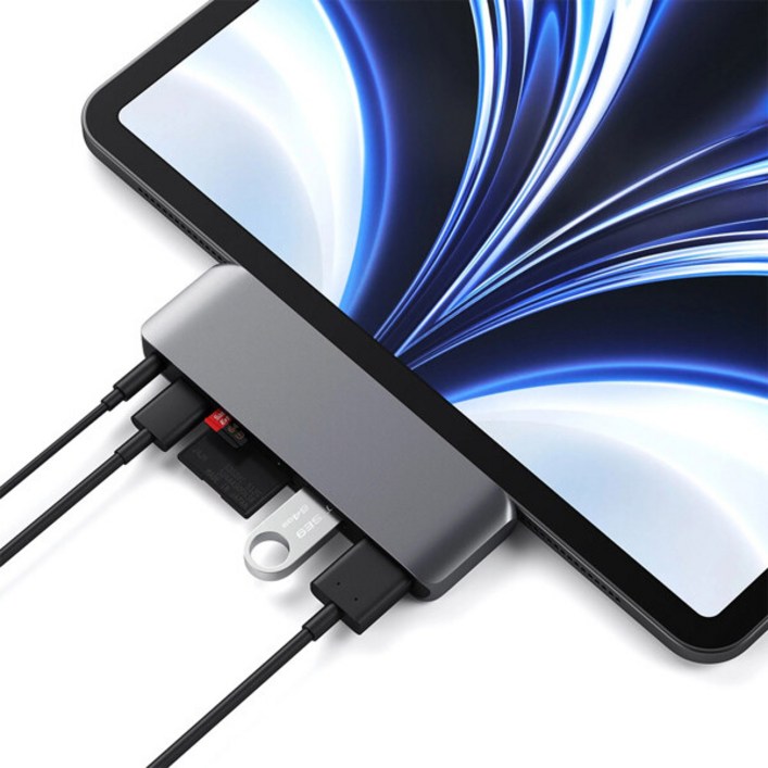 사테치 USB C타입 6in1 아이패드 맥북 프로 모바일 멀티 허브 ST-MPHSDM