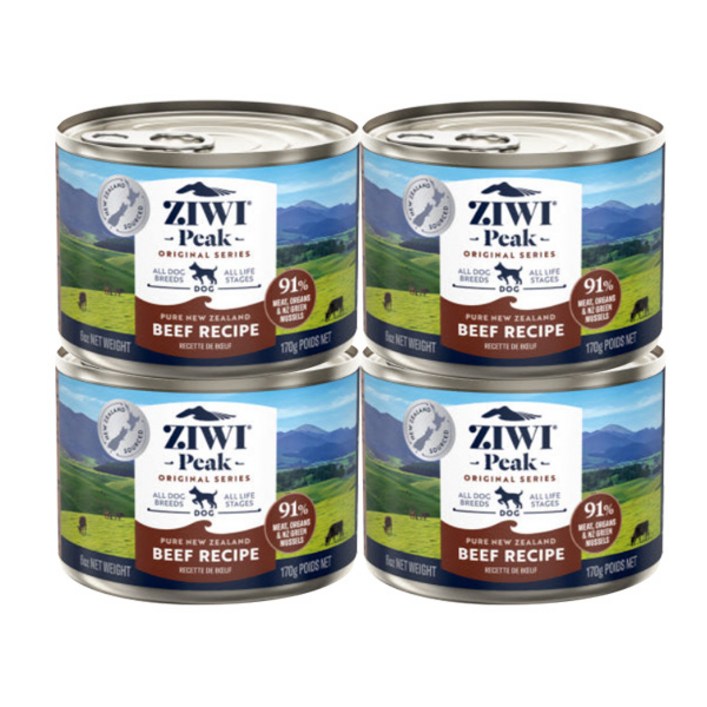 지위픽 독 강아지캔 소고기 170g x 4개 뉴질랜드 생산제품